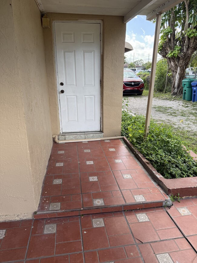 Back door of studio - 6387 Coral Way