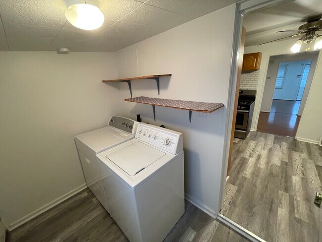 The home is equipped with a washer and dryer in the mudroom - 212 Lorenz Ave