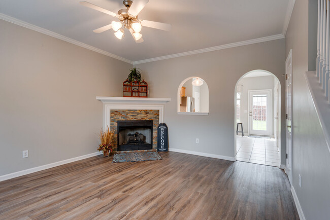 Note the arched openings into the kitchen - 1101 Downs Blvd