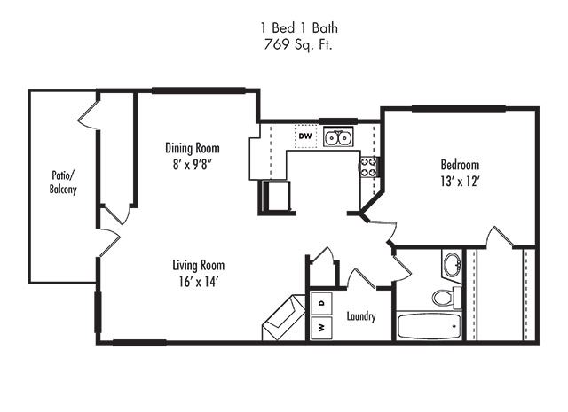 Floorplan - Canyon Villa Apartment Homes