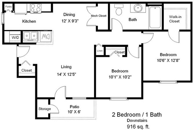 Floorplan - Copper Gate Apartments