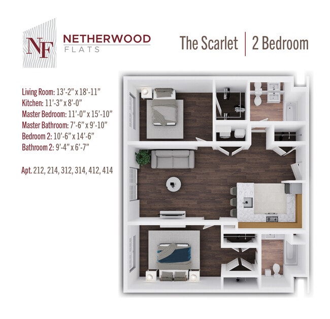 Floorplan - Netherwood Flats
