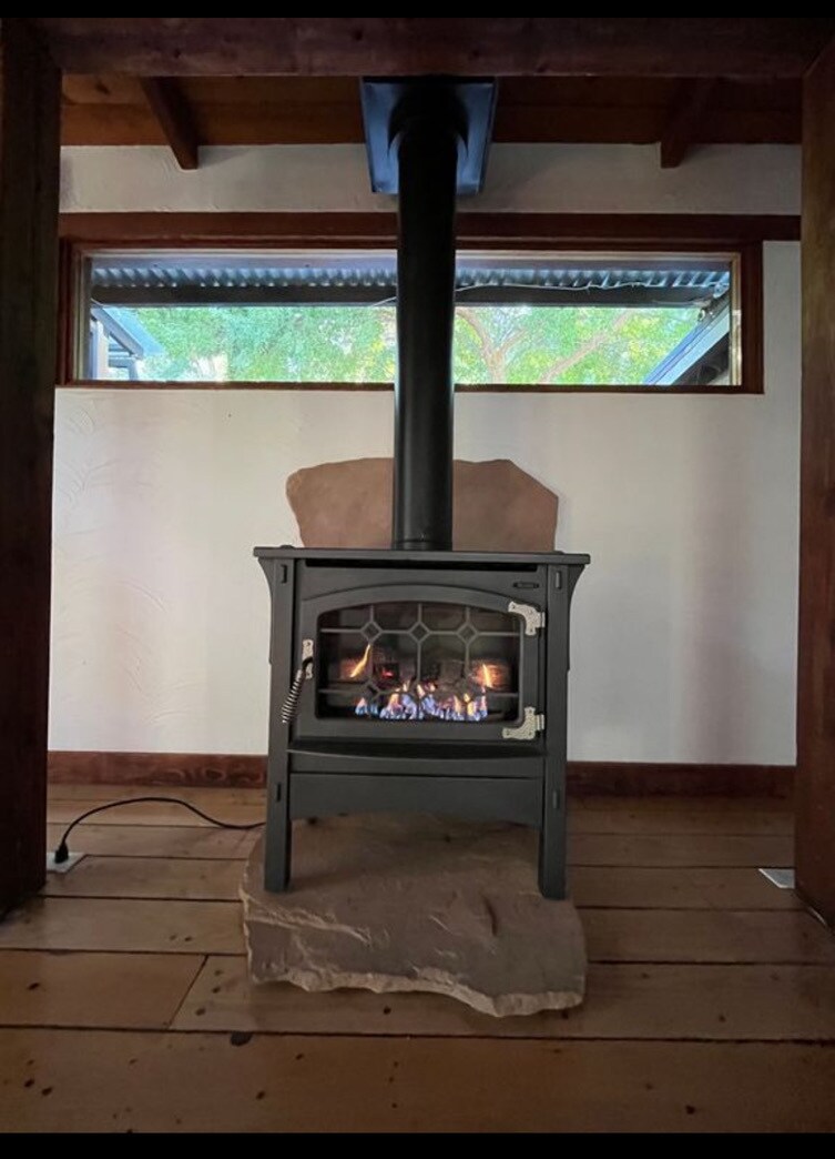 propane fireplace - 1417 Old Topanga Canyon Rd