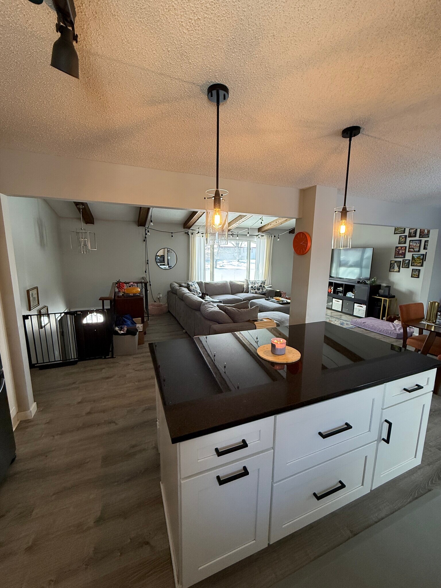 Kitchen Island, Living & Entrance - 15 Stinson Blvd