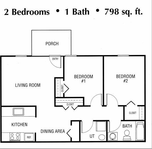 2BR/1BA - Charlotte Spring