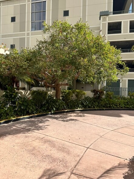 circular drive entry with garden - 421 Olohana St