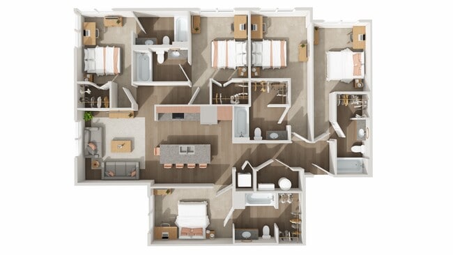 E2 Premium: 5BD | 5BA | 1667 SF - The Den