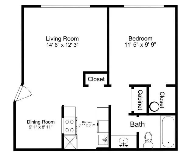 Floorplan - THE HEIGHTS AT SHERIDAN (BAYVIEW APTS)