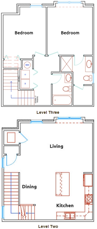 Two Bedroom - Maplewood Townhouses