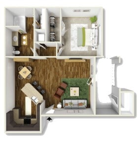 1 Bedroom - Landing at Willow Grove