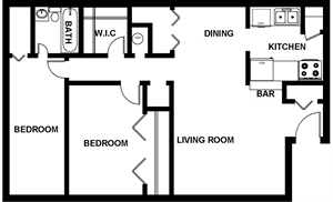 2BR/1BA - Greentree North Apartments