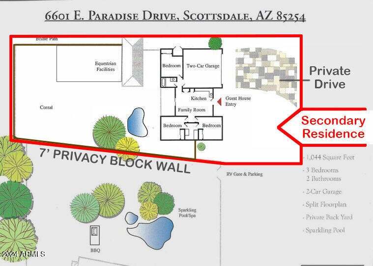 Secondary Map (This Home) - 6601 E Paradise Dr