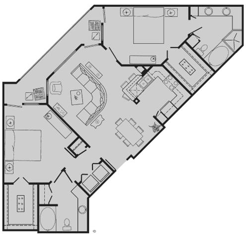 Floorplan - Tuscany Court Apartments