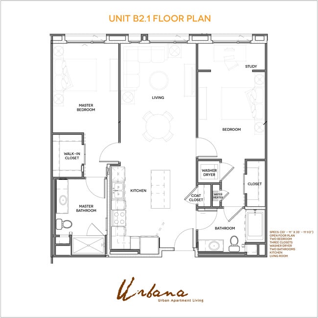 B2 Floorplan - Urbana