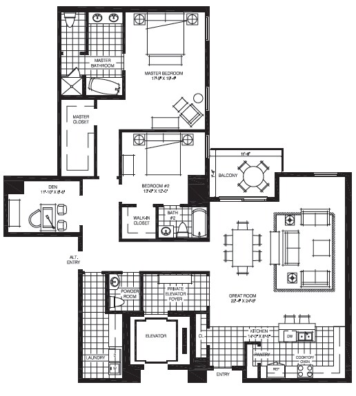 2BR/2.5BA - The Mark