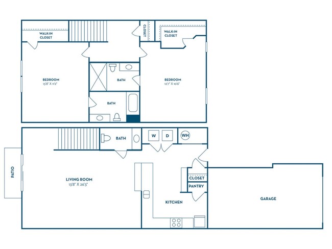 2 Bedroom | 2.5 Bath | 1230 SF - Hilliard Grand Apartments