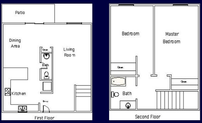 2BR/1.5BA Townhomes - Menclair Apartments