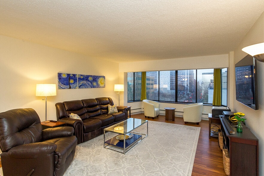 Living Room with Downtown Views - 207 5th Ave SW #308
