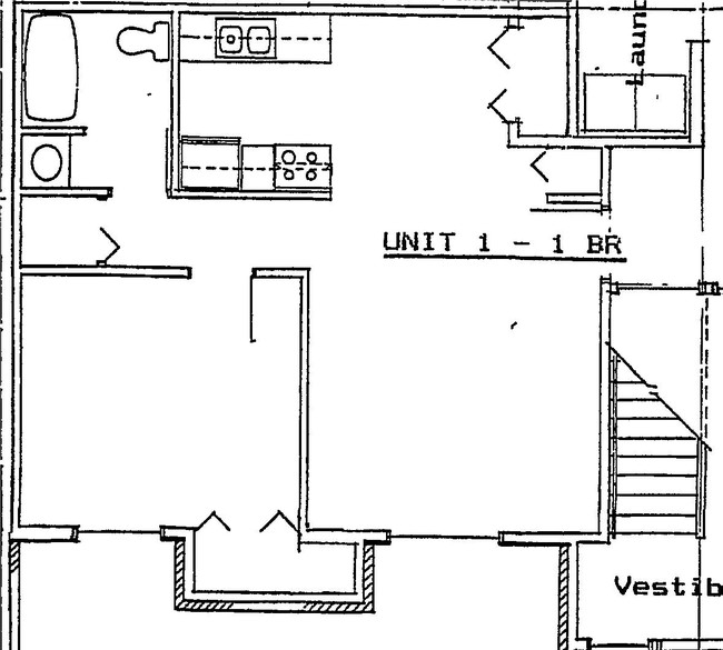 1BR Floor Plan - Prairie View Apartments