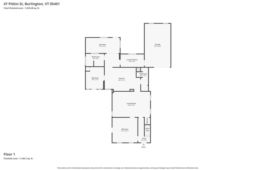 Floor plan (main floor) - 47 Pitkin St