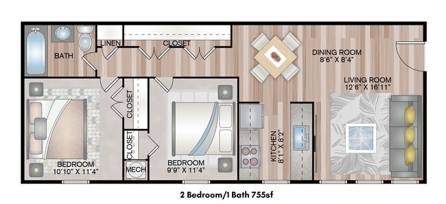 Floorplan - Maplewood Apartments