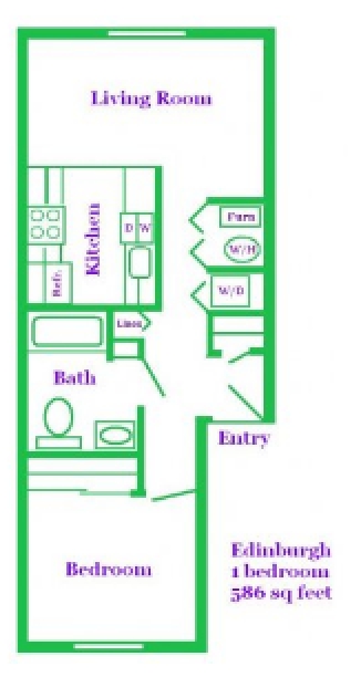 1BR/1BA - Mountain Glen Apartments