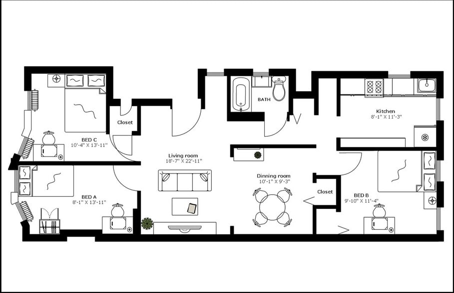 Building Photo - Room in Shared 3 bed/1 bath home