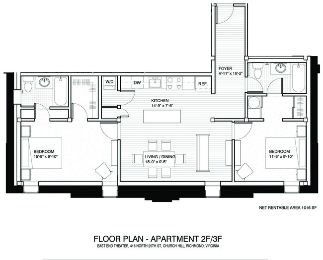 Floorplan - East End Theater Apartments