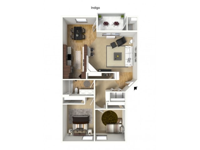 Indigo - Two Bedroom One Bath - Acero Ridgefield