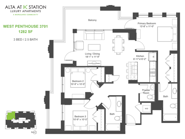 West Penthouse 3701 - Alta at K Station