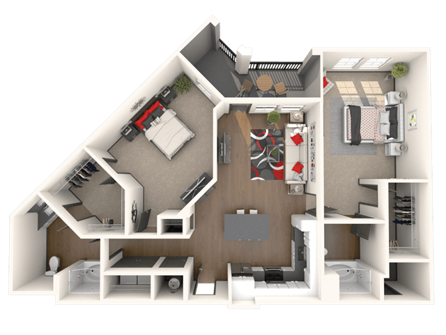 Floorplan - Bluebird Row Apartments