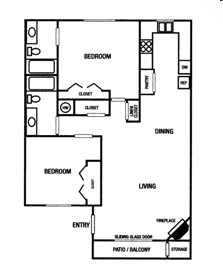 2BR/2BA - 12 Oaks Apartments