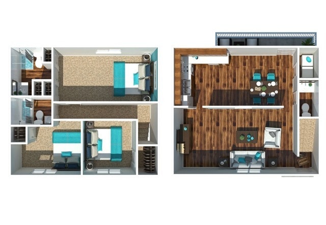 Three Bedroom Two and A Half Bathroom - Veranda at the Ridge