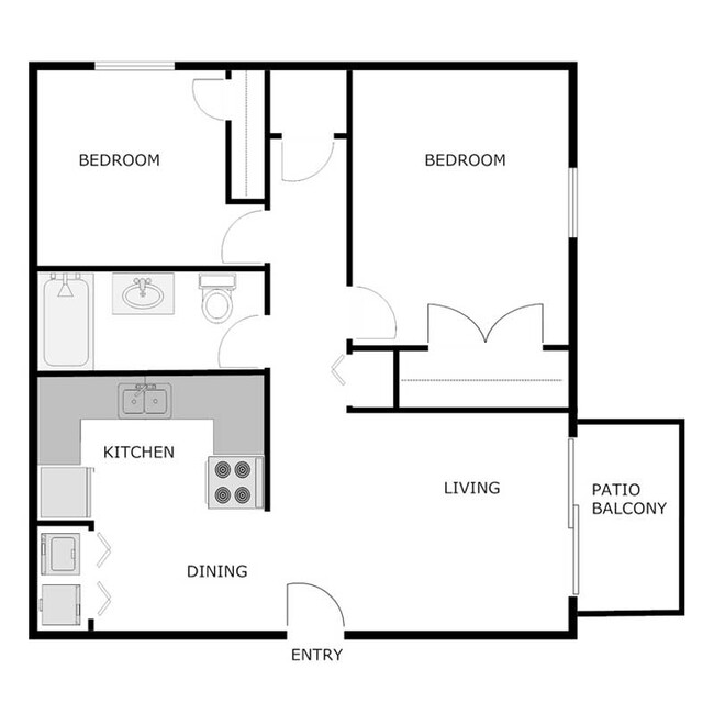 Floorplan - COLONIAL GARDENS APARTMENTS