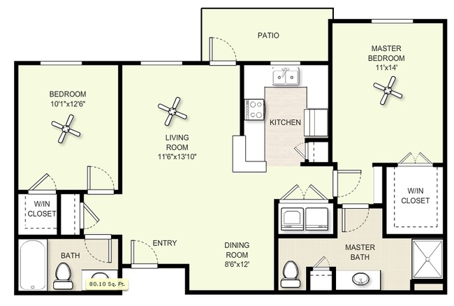 2BR/2BA - The Chateau Independent Senior Living