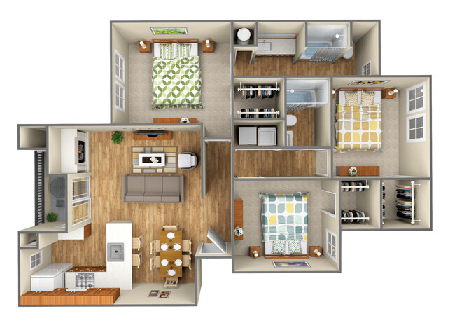 Floorplan - Brandon Oaks Apartment Homes