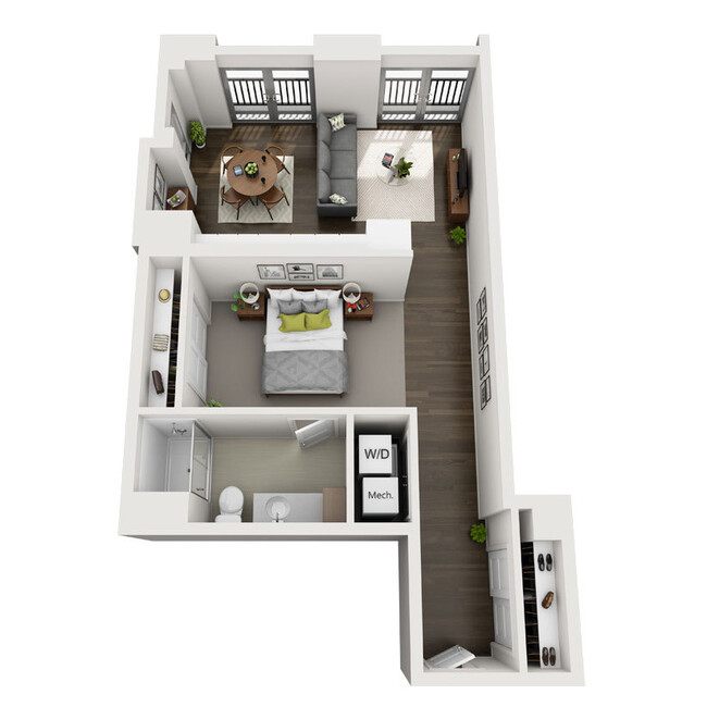 The Dianne - 1x1 D - 1 Beds - 1 Baths - 694 Sq. ft. - Dianne