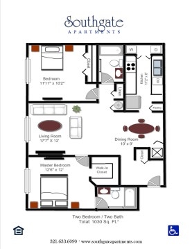 2BR/2BA - Southgate Apartments