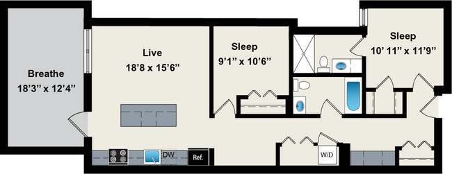 Floorplan - Reside on Jackson