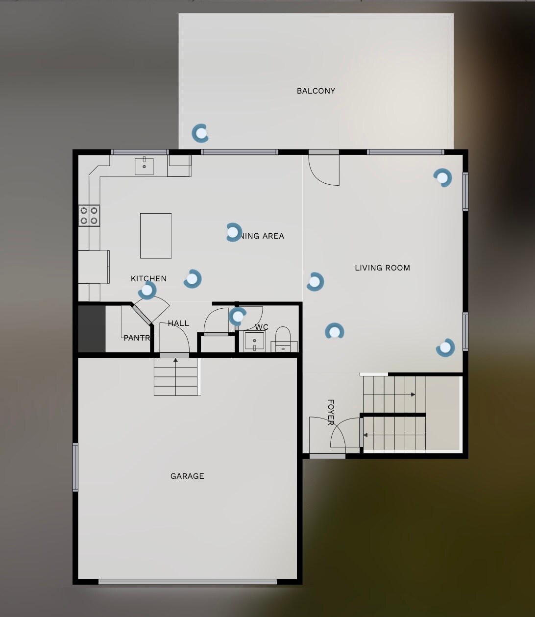 Main floor floorplan - 4877 E Silver Ridge Rd