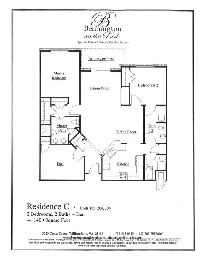 Building Photo - 3 bedroom/ 2 bathroom- Bennington on the Park