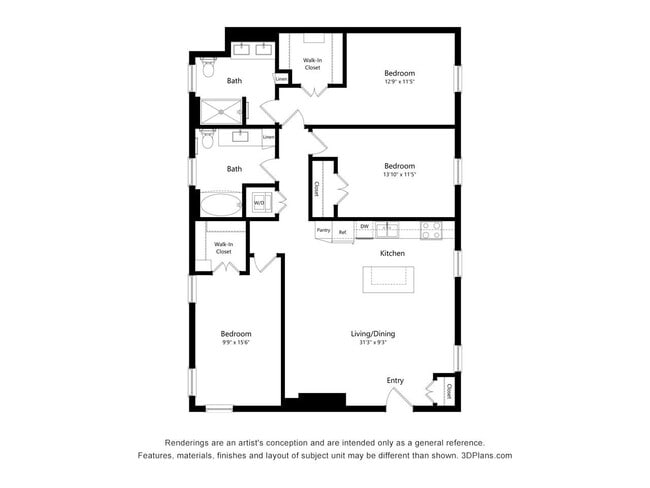 Floorplan - Upper Post Flats
