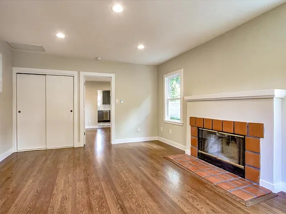 Front Room View to Fireplace, Closet, Middle Room & Kitchen - 948 Chabrant Way