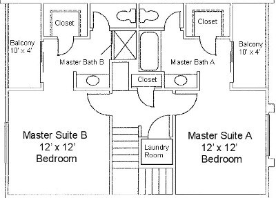 2BR/2.5BA (1/2) - Court of Fountains Townhomes