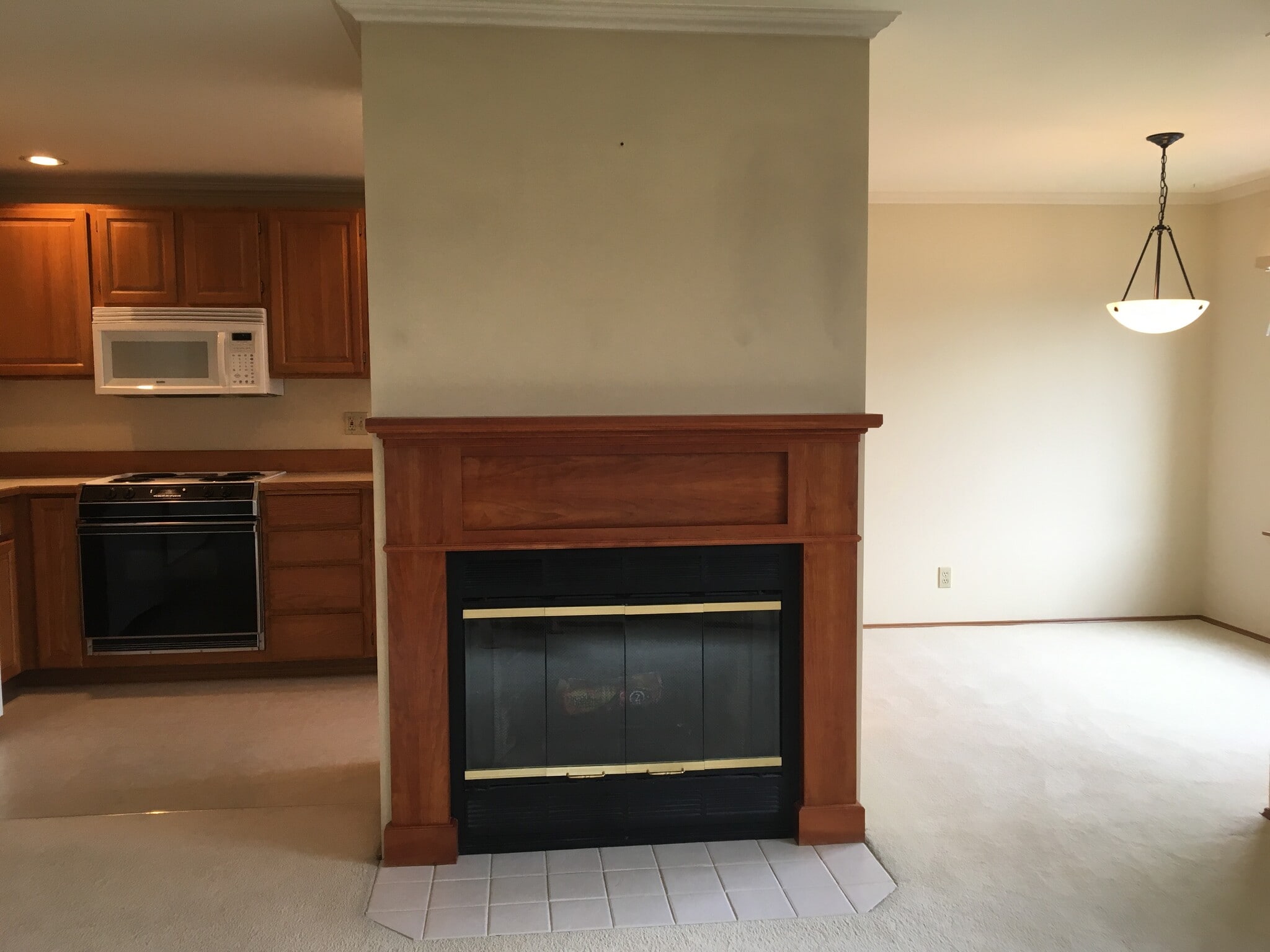 Wood-burning fireplace with nice mantle - 610 Glen St