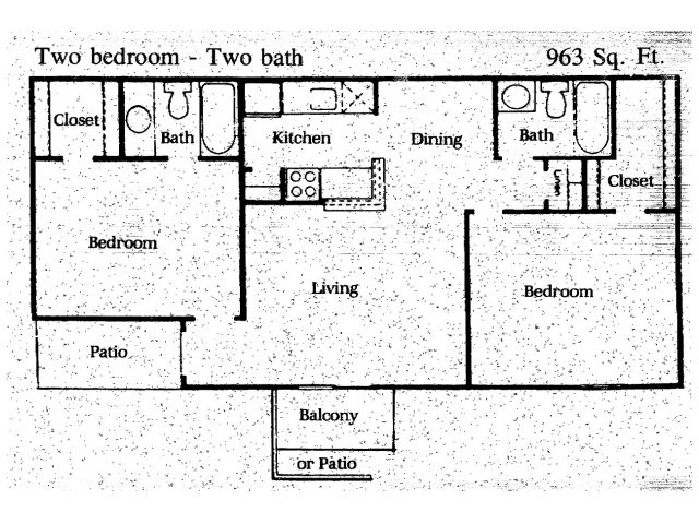 2BR/2BA - Cottonwood Apartments