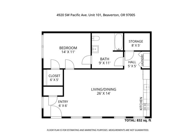 Floorplan - 4920 SW Pacific Ave