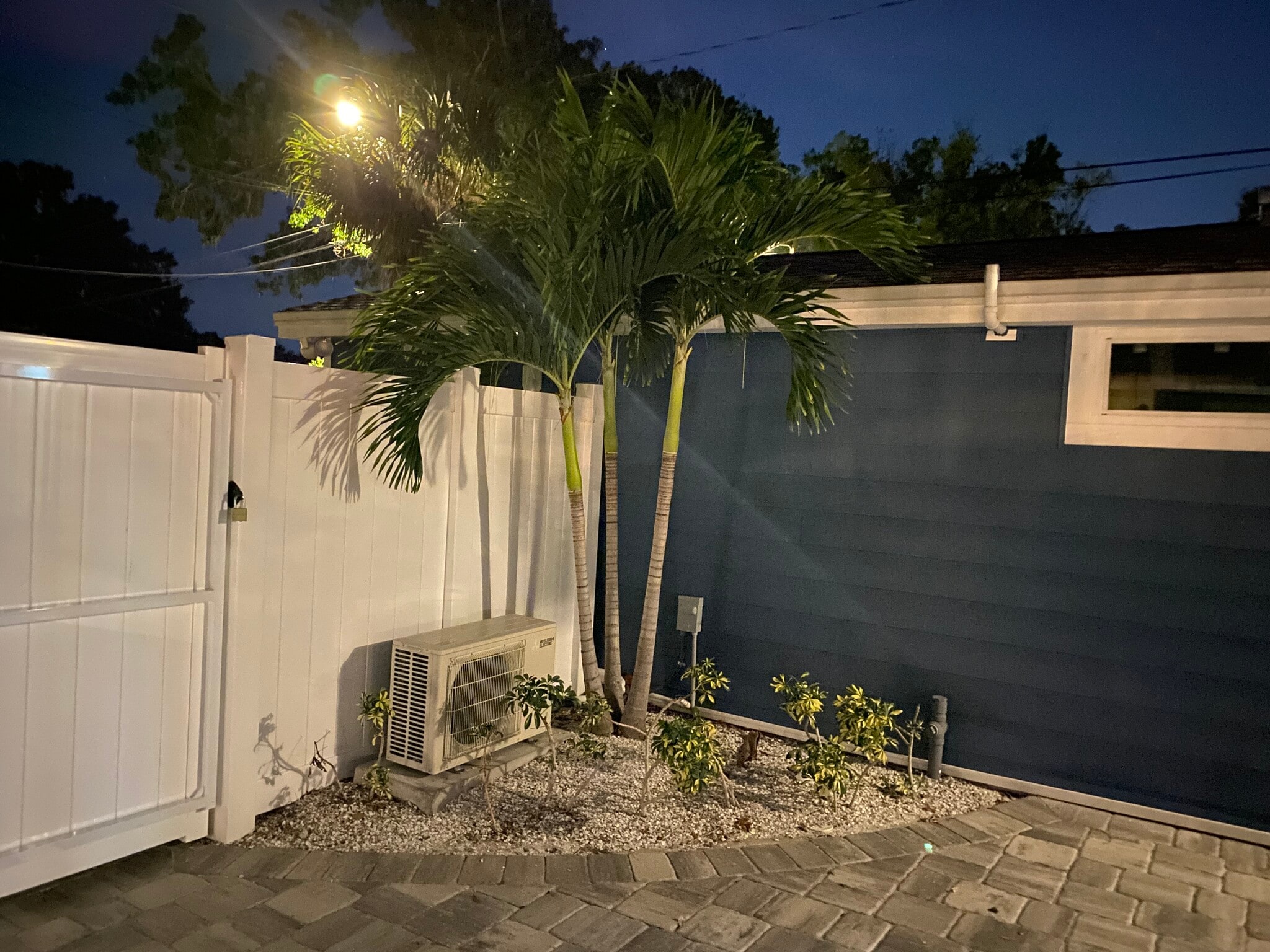 Private patio at night - 3425 16th St N