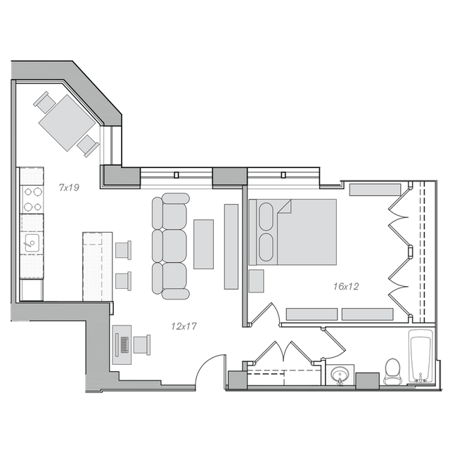 Floorplan - Embassy Tower Apartments