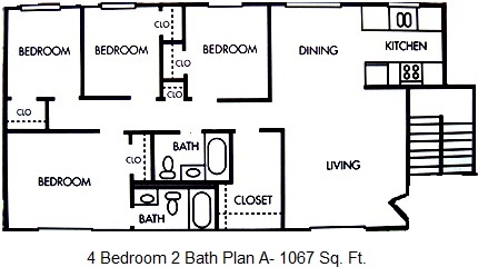 Floorplan - Oak Meadow Villa Apartments